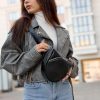 Сумка крос-боді жіноча Sambag Sofi крокодил чорна