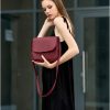 Сумка кросс-боди женская Sambag Rose Bzn бордовая