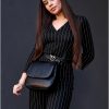 Сумка крос-боді жіноча Sambag Rose Bzn чорна крокодил