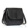 Сумка крос-боді жіноча Sambag Rose Bzn чорна крокодил
