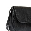 Сумка крос-боді жіноча Sambag Rose Bzn чорна крокодил