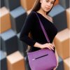 Сумка кросс-боди женская Sambag Rose фиолетовая