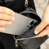 Сумка для телефона женская Sambag крокодил черная