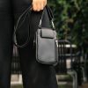 Сумка для телефона женская Sambag крокодил черная