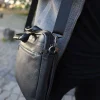 Сумка для ноутбука шкіряна Miros Мюнхен чорна