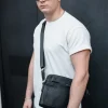 Сумка месенджер чоловіча Skill Slide прямокутна чорна