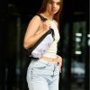 Бананка жіноча тканинна Sambag Holster MSH біло-чорна з принтом