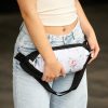 Бананка жіноча тканинна Sambag Holster MSH біло-чорна з принтом
