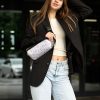 Бананка жіноча тканинна Sambag Holster MSH біло-сіра з принтом