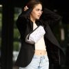 Бананка жіноча тканинна Sambag Holster MSH біло-сіра з принтом