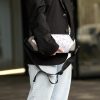 Бананка жіноча тканинна Sambag Holster MSH біло-сіра з принтом