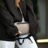 Бананка жіноча тканинна Sambag Holster MSH біло-сіра з принтом