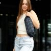 Бананка женская тканевая Sambag Holster MSH черная с принтом