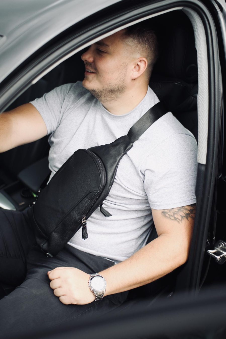 Сумка слінг чоловіча Skill Slow чорна