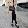 Сумка женская кросс-боди Miros Марокко черная гладкая