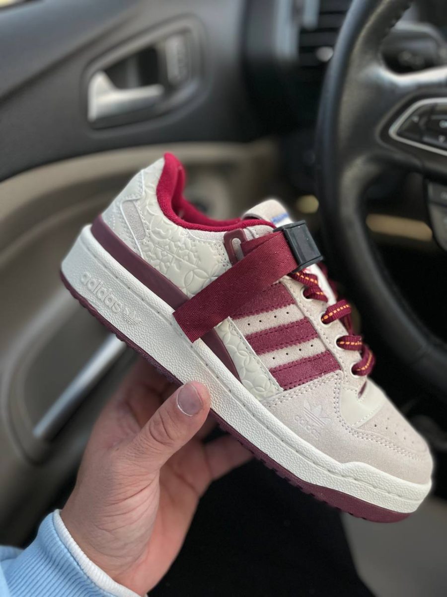 Кроссовки Adidas Forum Low Chalk Burgundy