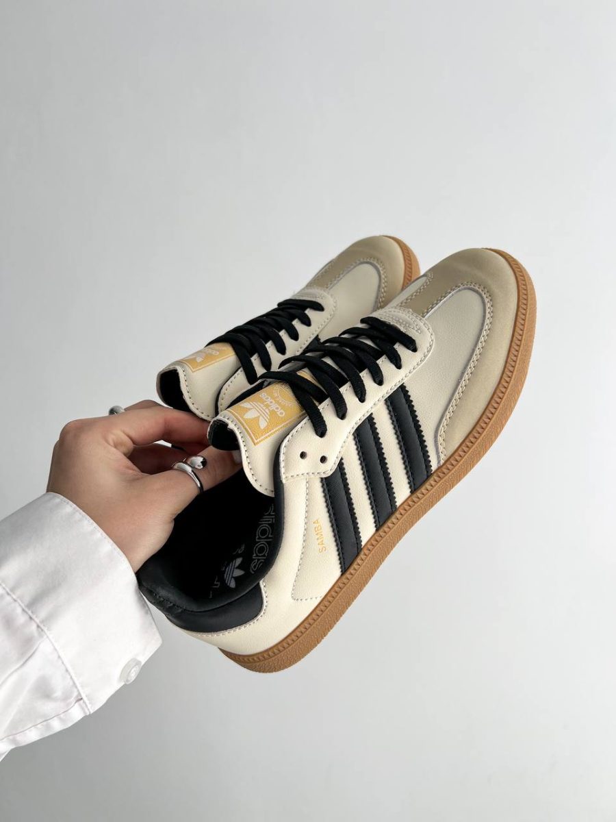 Кроссовки Adidas Samba OG Cream White Sand Strata