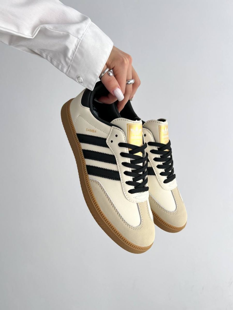 Кроссовки Adidas Samba OG Cream White Sand Strata