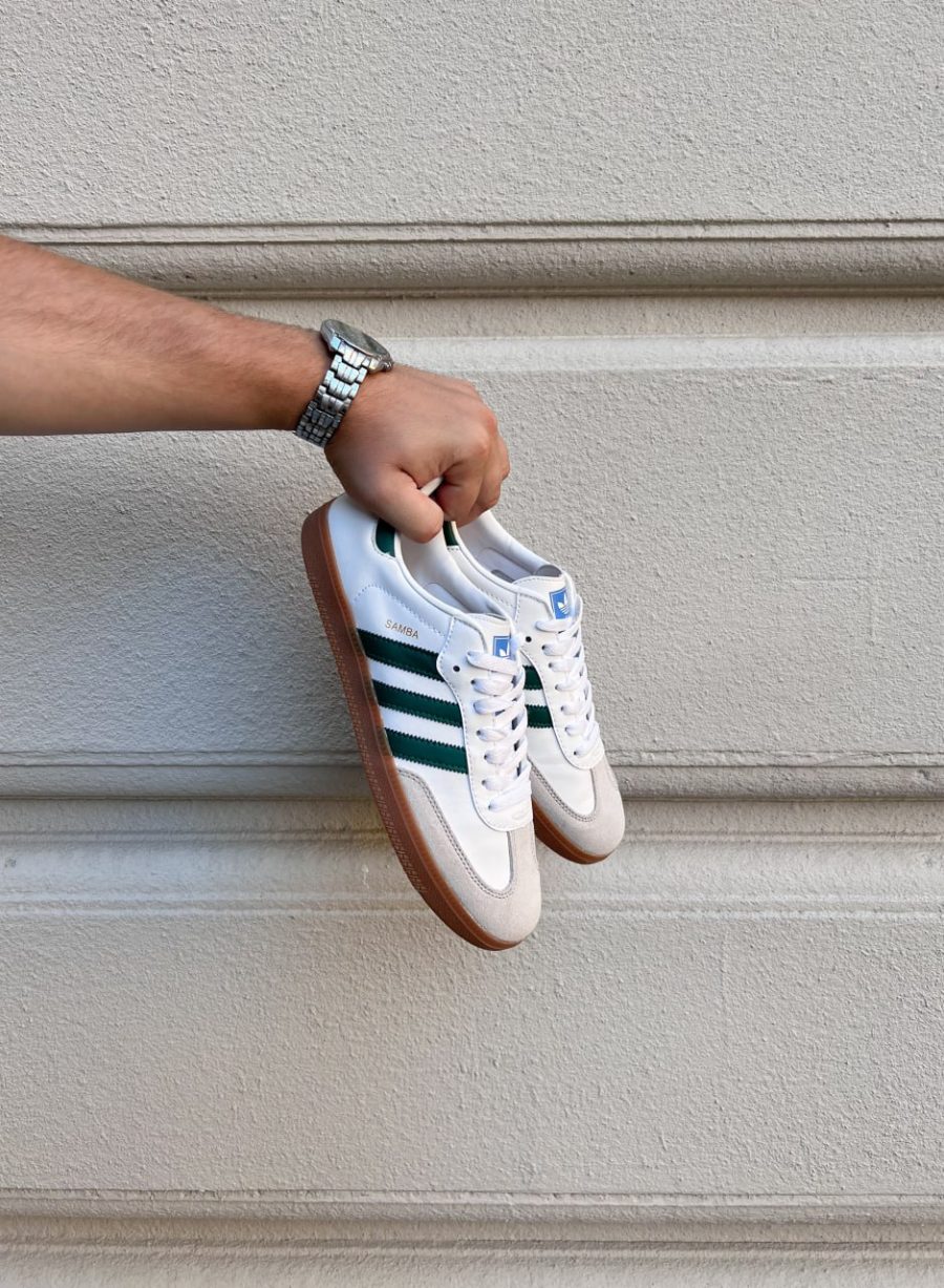 Кроссовки Adidas Samba OG White Collegiate Green Gum
