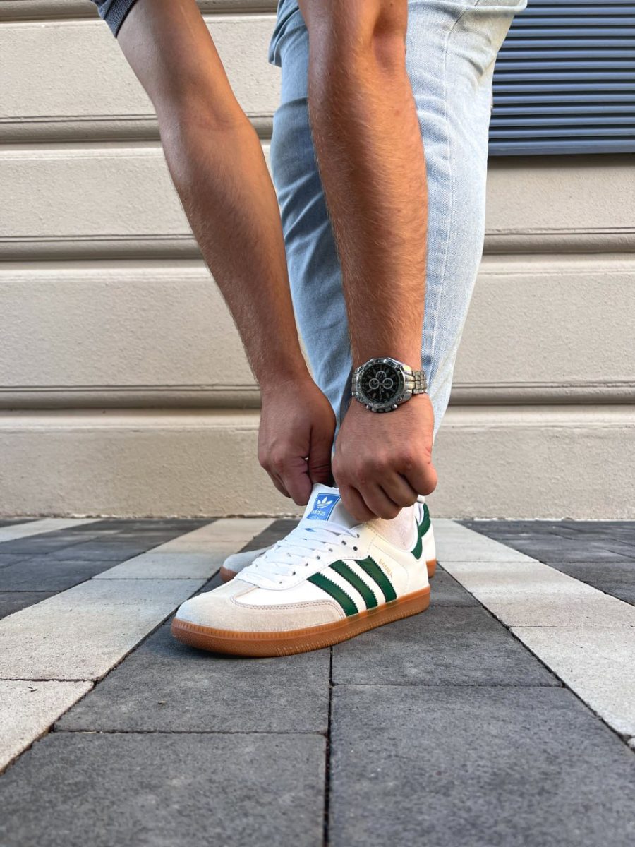 Кроссовки Adidas Samba OG White Collegiate Green Gum