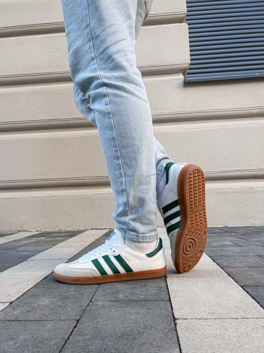 Кроссовки Adidas Samba OG White Collegiate Green Gum