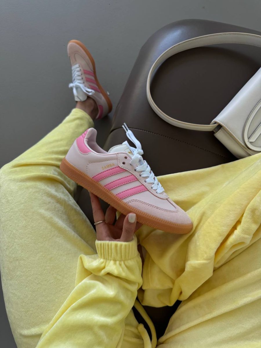Кроссовки Adidas Samba OG White Semi Pink Spark