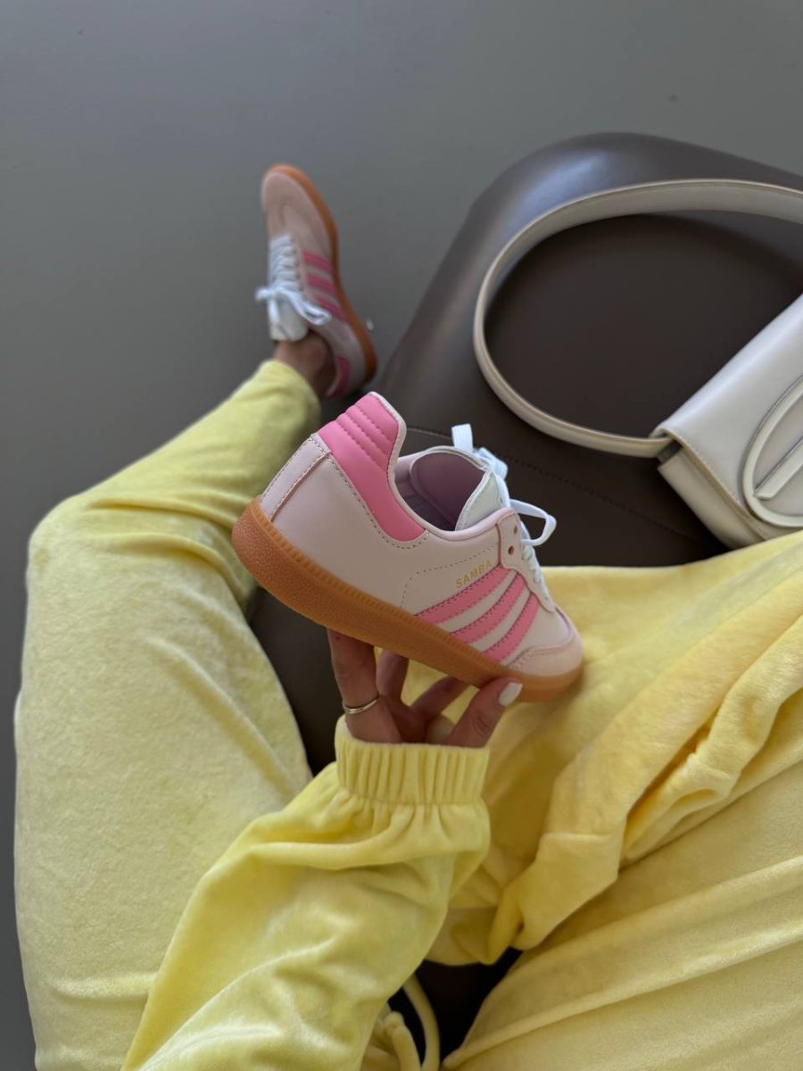 Кроссовки Adidas Samba OG White Semi Pink Spark