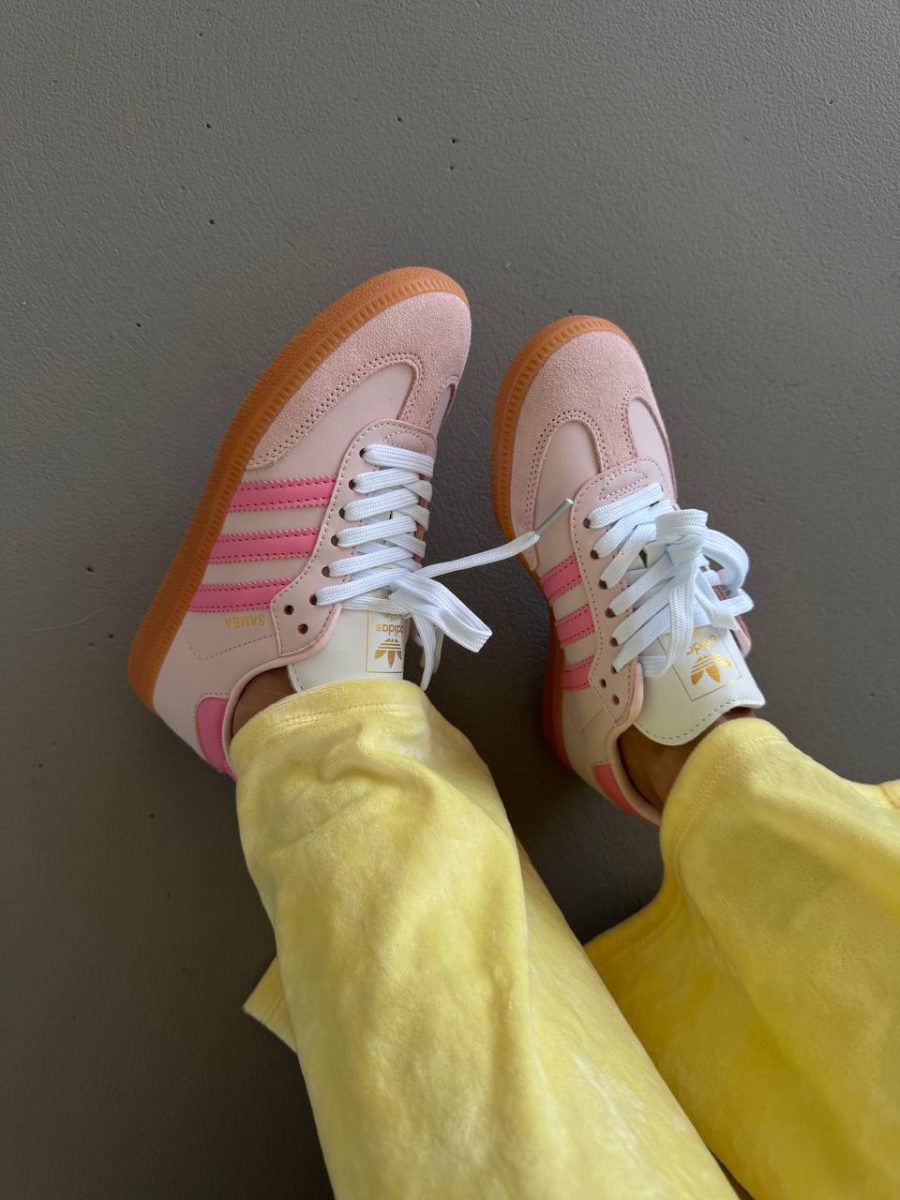 Кроссовки Adidas Samba OG White Semi Pink Spark