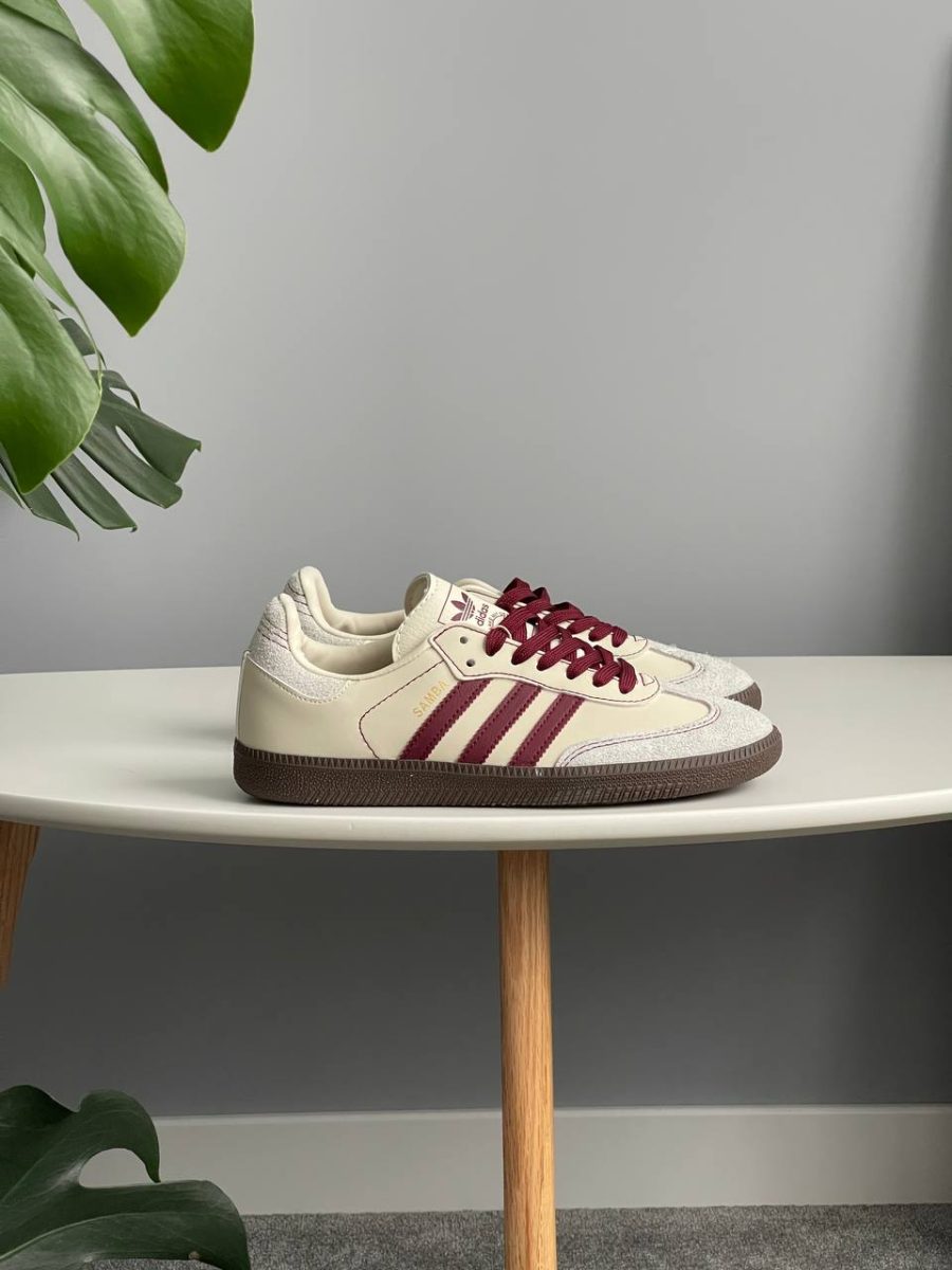 Кросівки Adidas Samba OG Wonder White Maroon