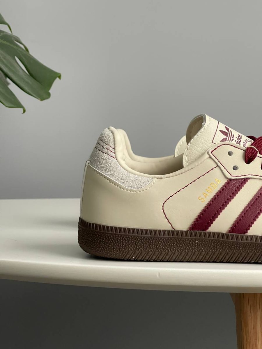 Кросівки Adidas Samba OG Wonder White Maroon