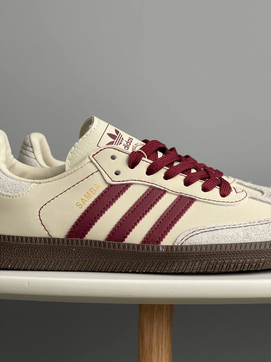 Кросівки Adidas Samba OG Wonder White Maroon