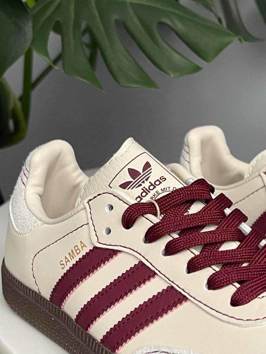 Кросівки Adidas Samba OG Wonder White Maroon
