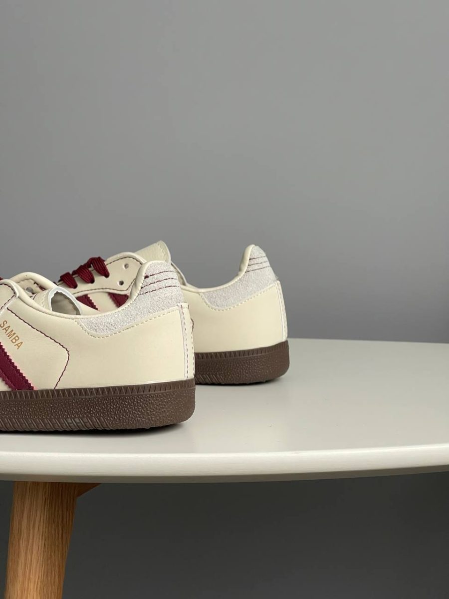 Кросівки Adidas Samba OG Wonder White Maroon