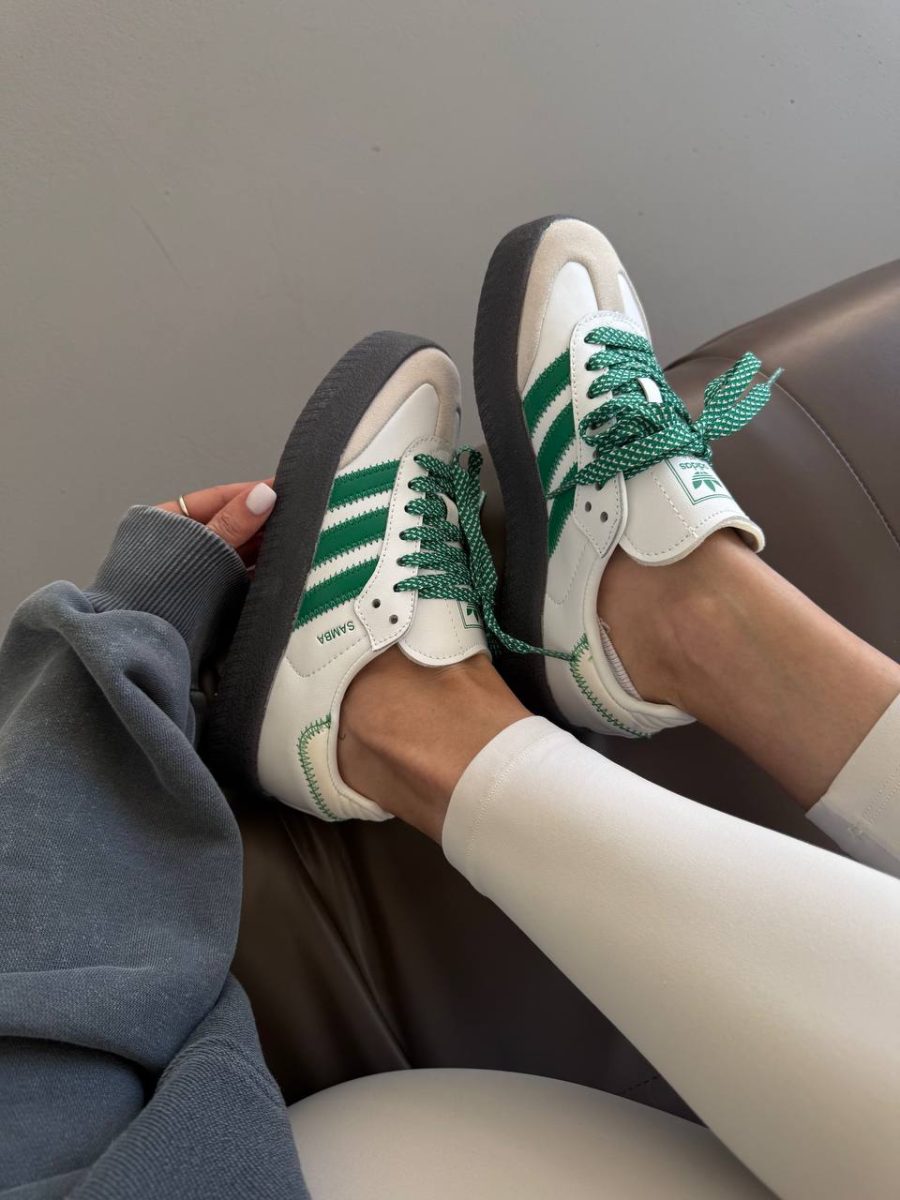 Кроссовки Adidas Sambae White Green Gum