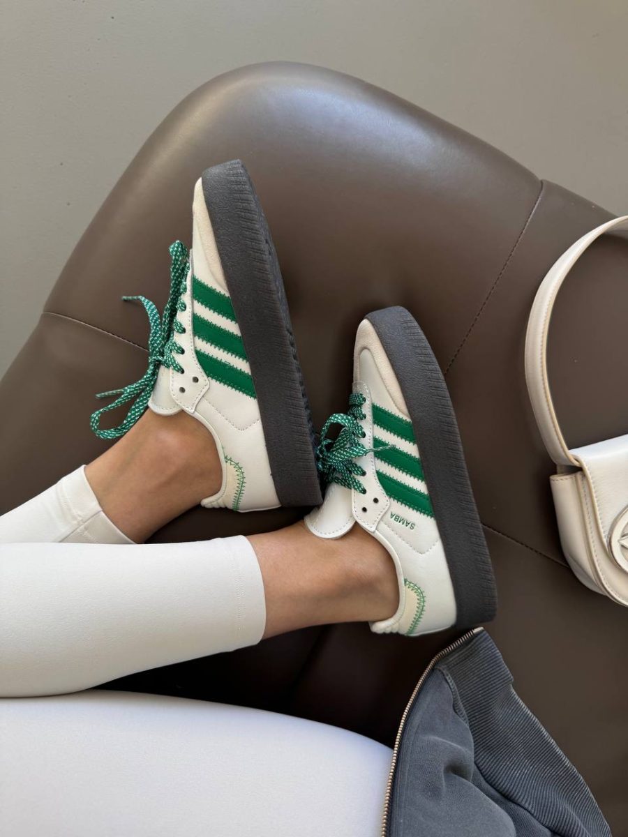 Кроссовки Adidas Sambae White Green Gum