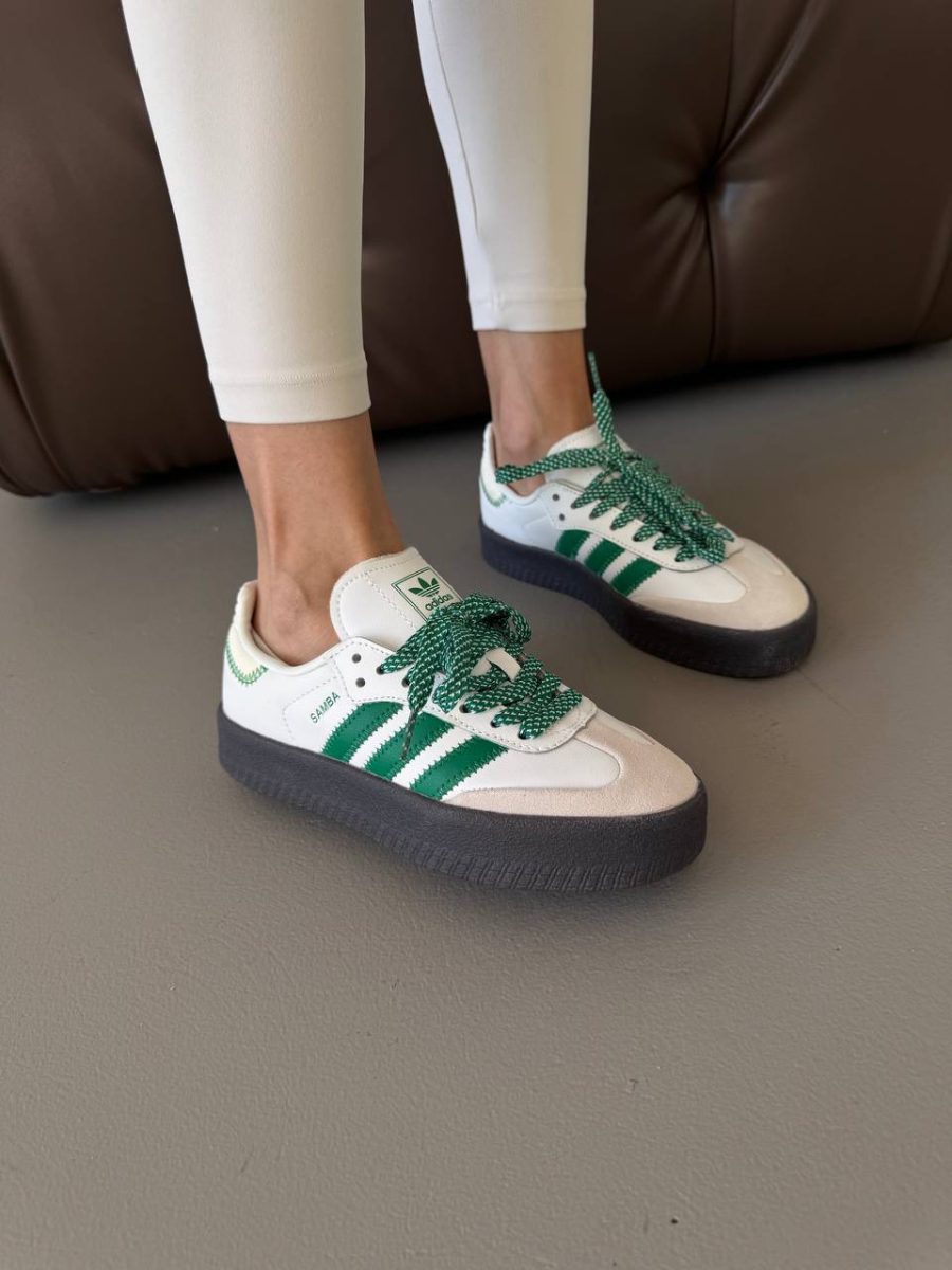 Кроссовки Adidas Sambae White Green Gum