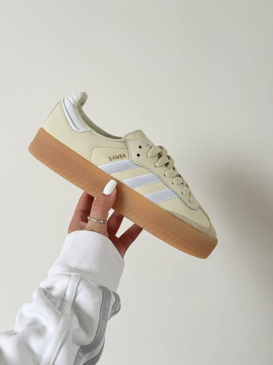 Кроссовки Adidas Sambae White Silver Metallic Gum