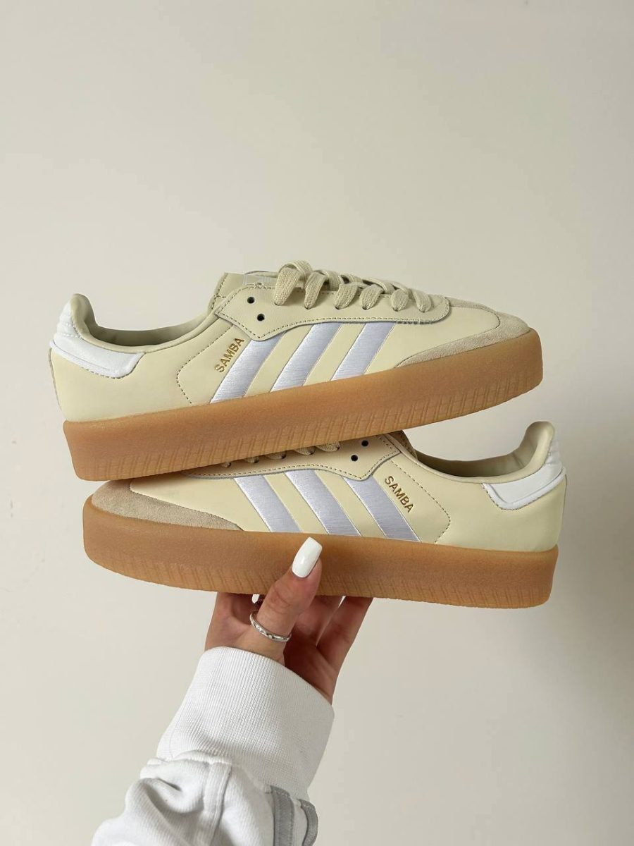 Кроссовки Adidas Sambae White Silver Metallic Gum