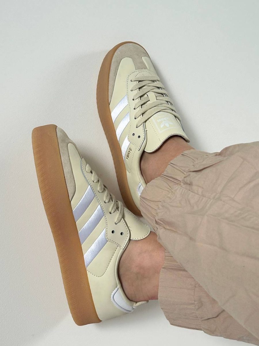 Кроссовки Adidas Sambae White Silver Metallic Gum