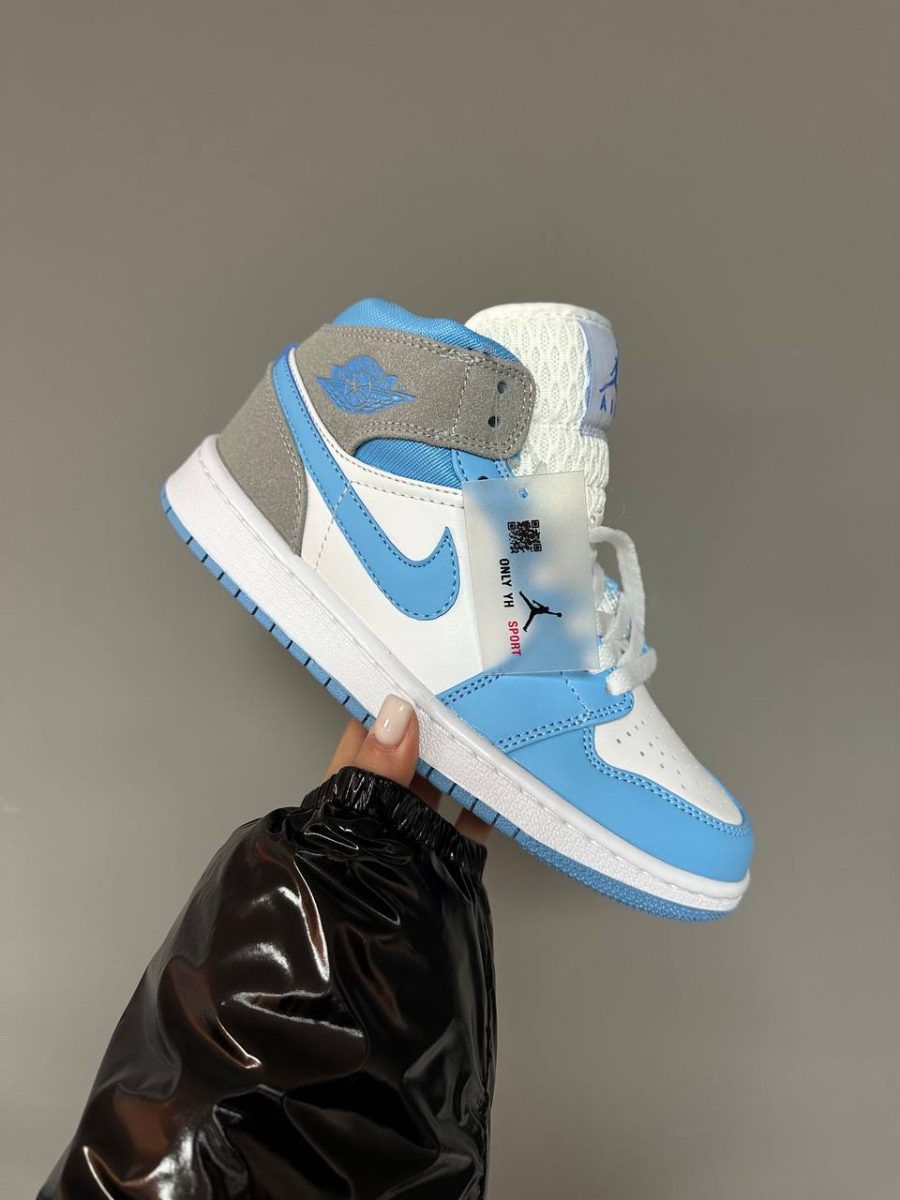 Кросівки Nike Air Jordan Retro 1 Mid Blue/Grey
