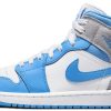 Кросівки Nike Air Jordan Retro 1 Mid Blue/Grey