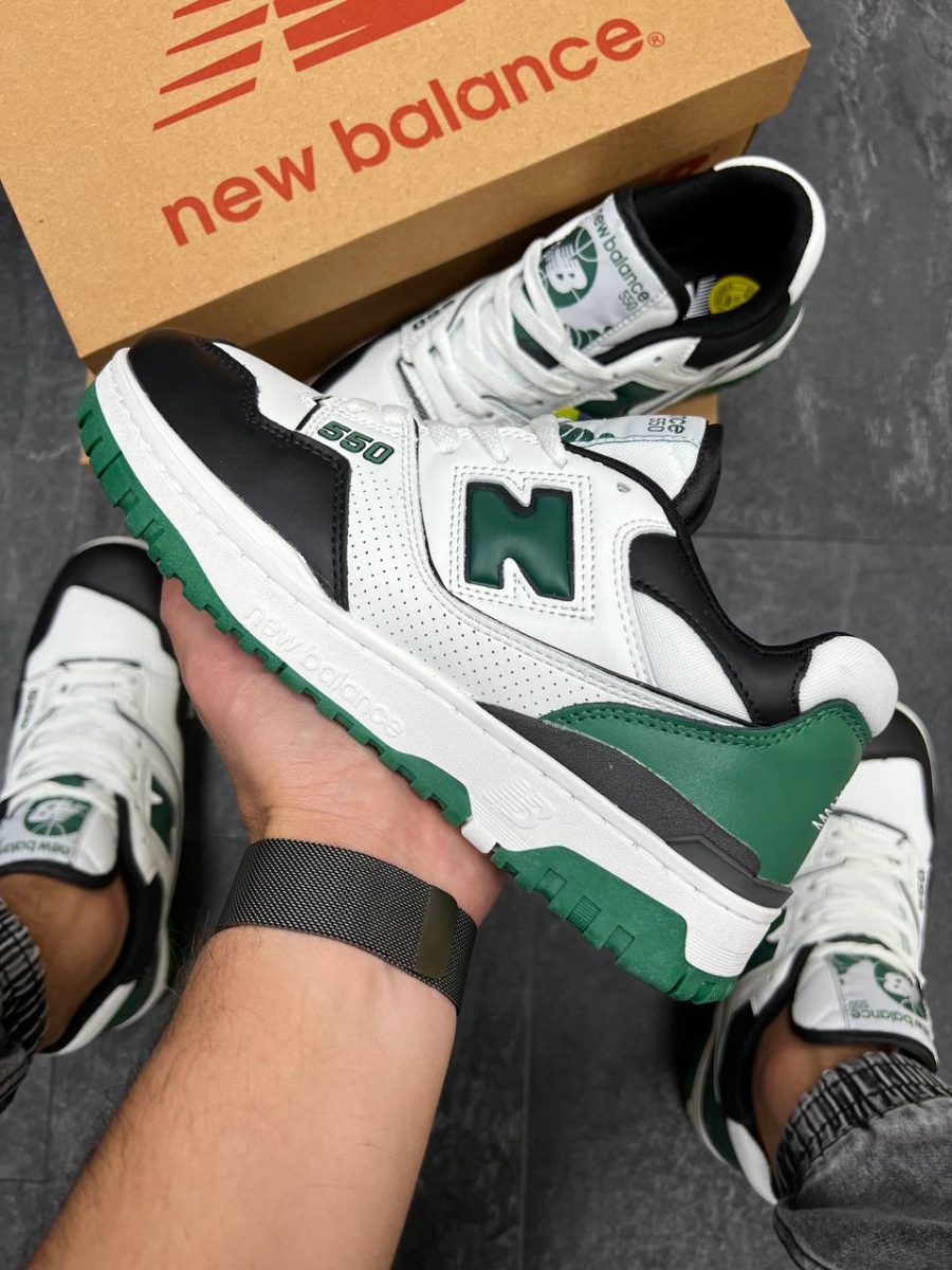 Кросівки New Balance 550 White/Green/Black