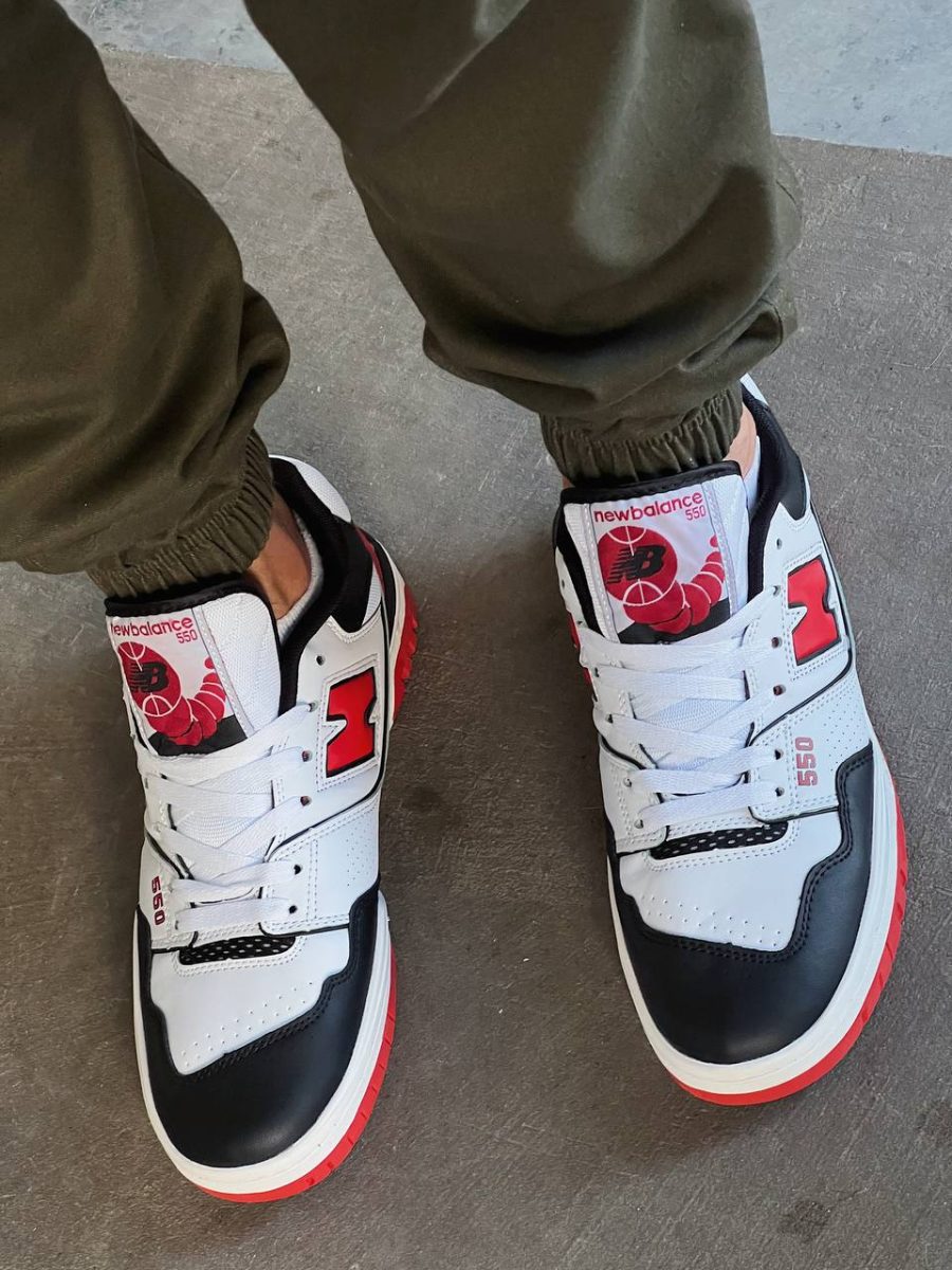 Кроссовки New Balance 550 White/Red/Black