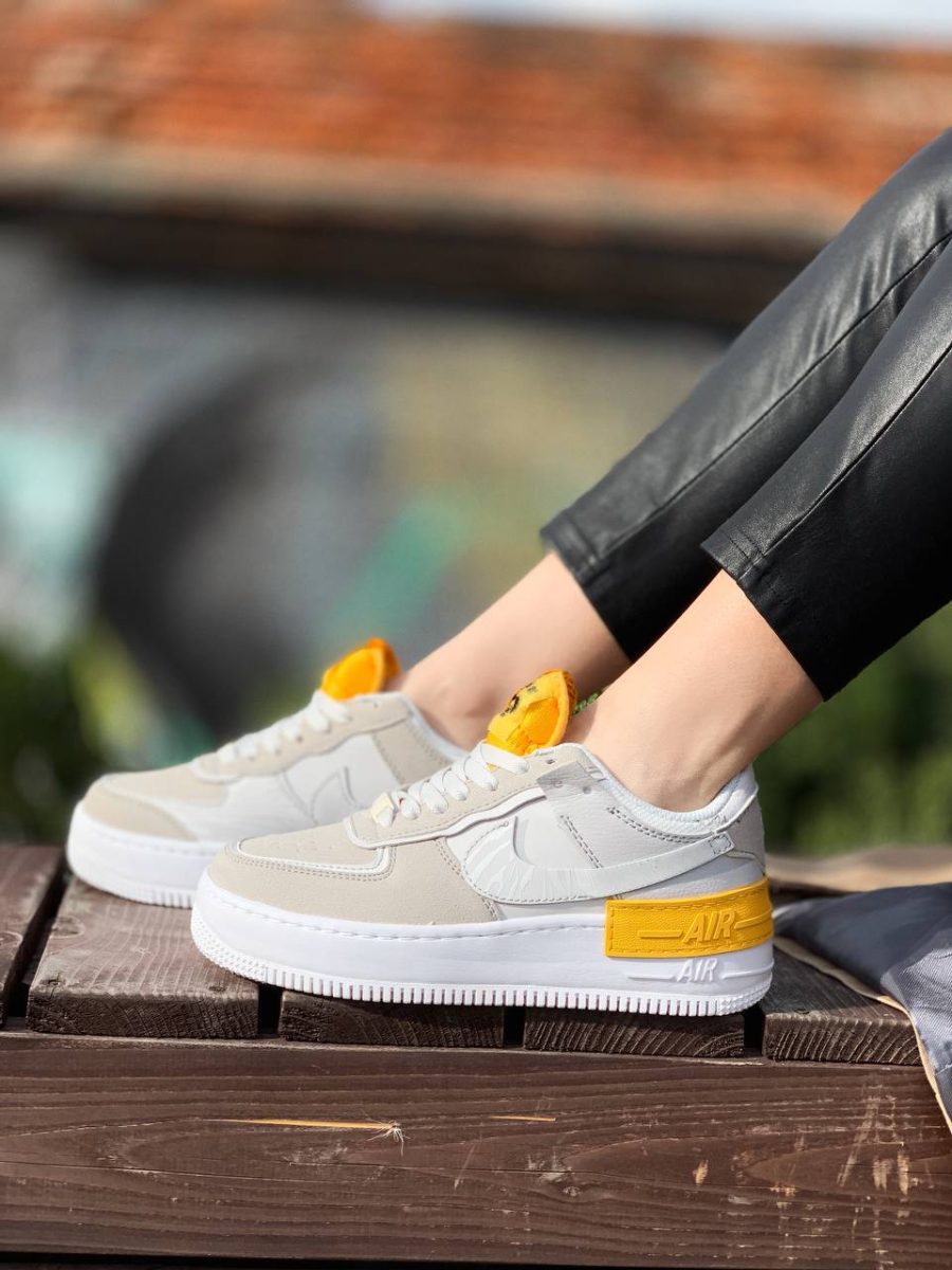Кроссовки Nike Air Force 1 Shadow Beige/Orange