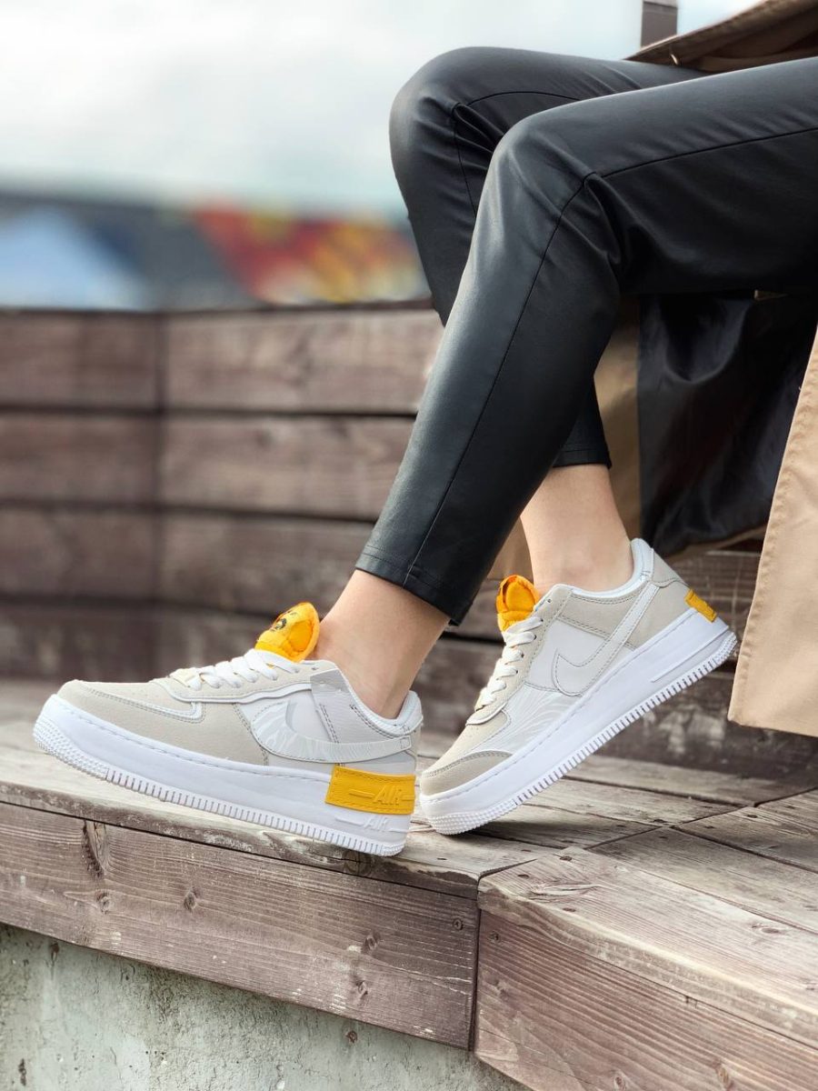 Кроссовки Nike Air Force 1 Shadow Beige/Orange