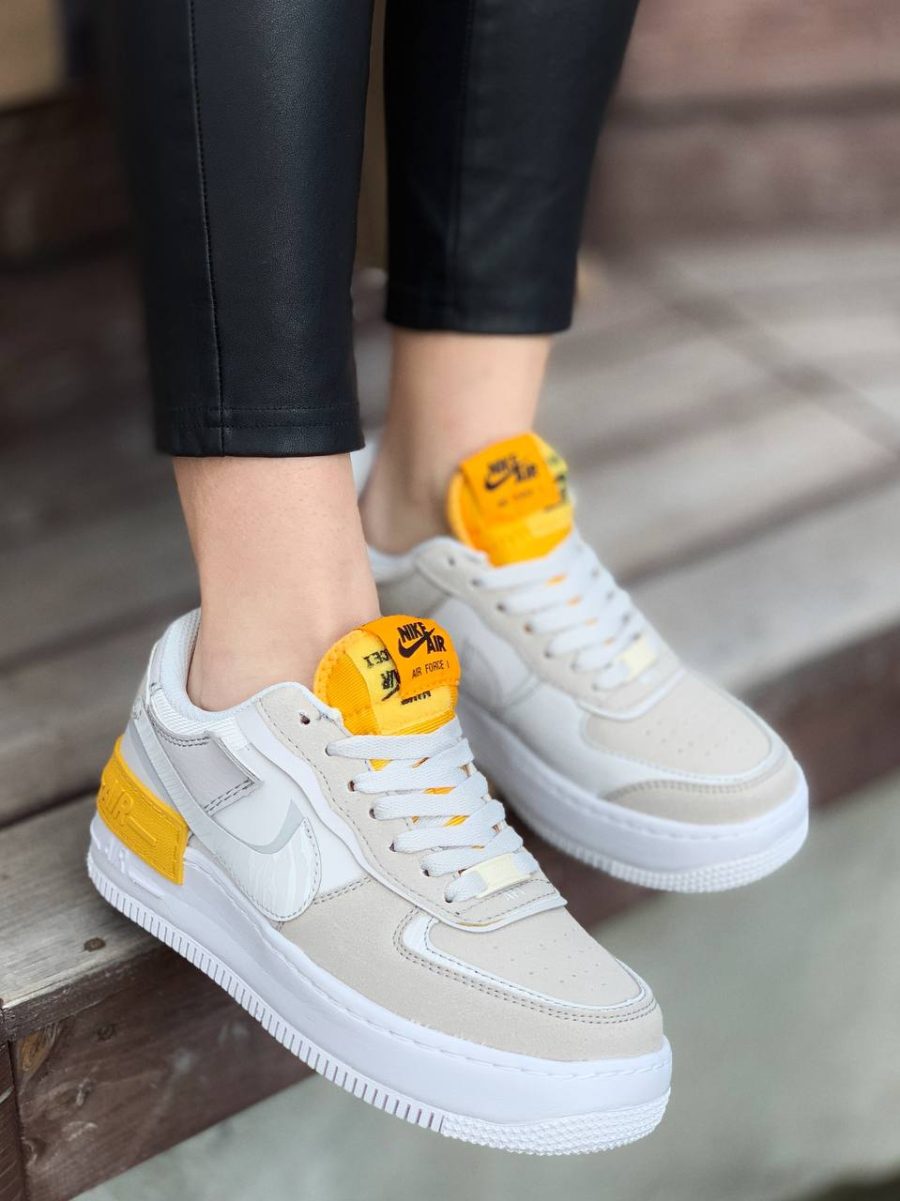 Кроссовки Nike Air Force 1 Shadow Beige/Orange