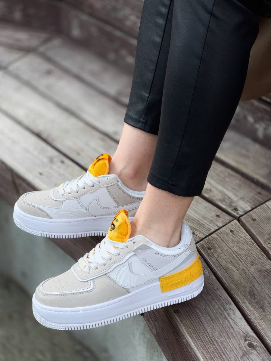 Кроссовки Nike Air Force 1 Shadow Beige/Orange