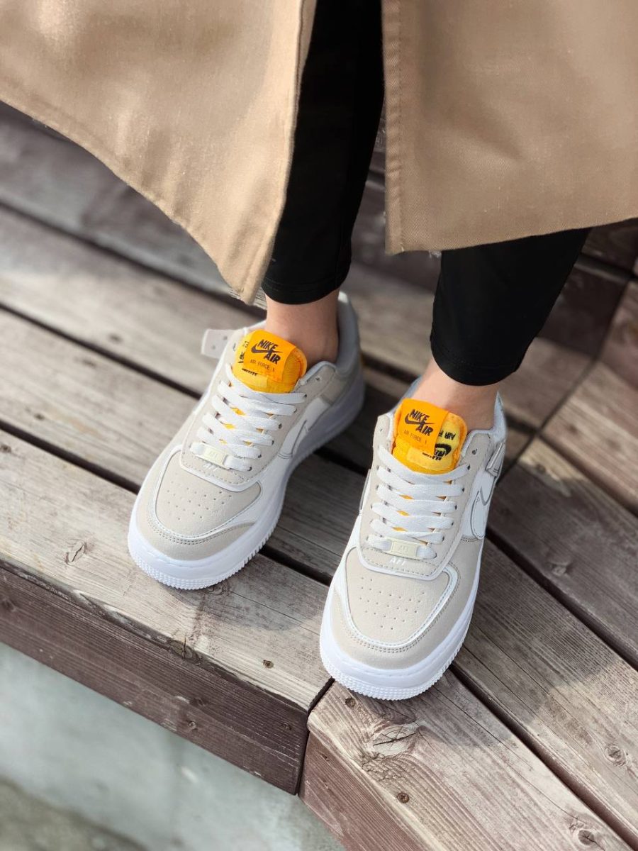 Кроссовки Nike Air Force 1 Shadow Beige/Orange