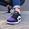 Кросівки Nike Air Jordan 1 Low White/Black-Court Purple
