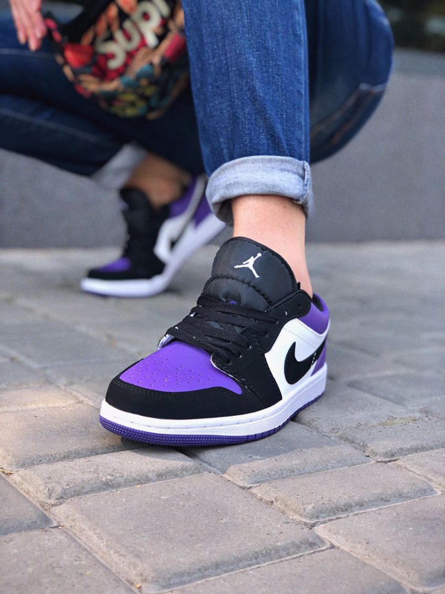 Кросівки Nike Air Jordan 1 Low White/Black-Court Purple